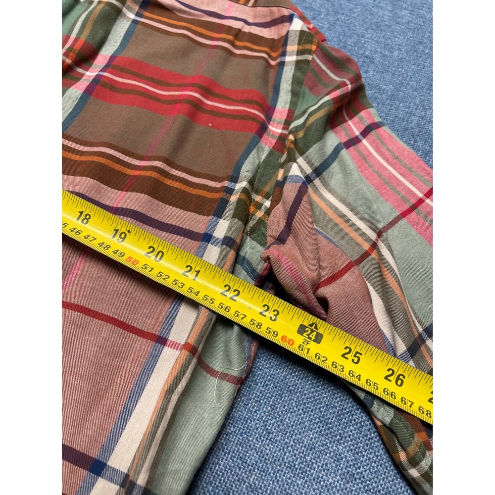 VTG Ralph Lauren Mens Large Multi Color Plaid Cotton Button Down Shirt 90s - Picture 6 of 7